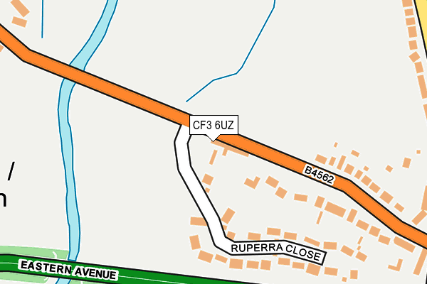 CF3 6UZ map - OS OpenMap – Local (Ordnance Survey) CF3 6UZ map - OS OpenMap – Local (Ordnance Survey)
