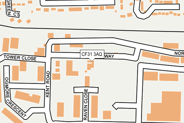 CF31 3AQ map - OS OpenMap – Local (Ordnance Survey) CF31 3AQ map - OS OpenMap – Local (Ordnance Survey)