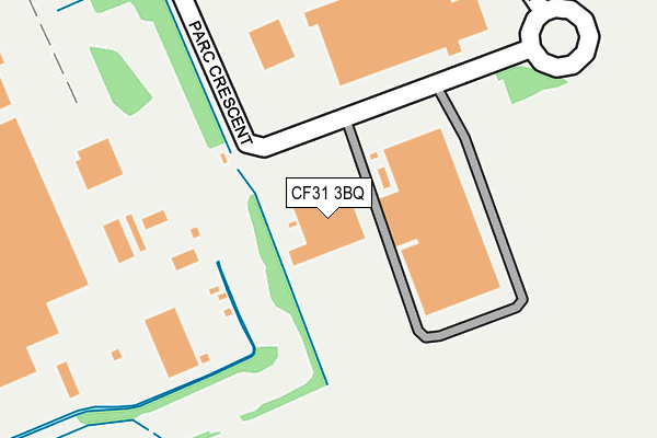 CF31 3BQ map - OS OpenMap – Local (Ordnance Survey) CF31 3BQ map - OS OpenMap – Local (Ordnance Survey)