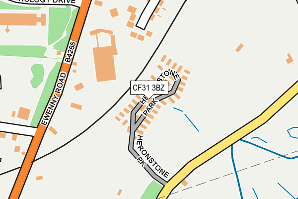 CF31 3BZ map - OS OpenMap – Local (Ordnance Survey) CF31 3BZ map - OS OpenMap – Local (Ordnance Survey)