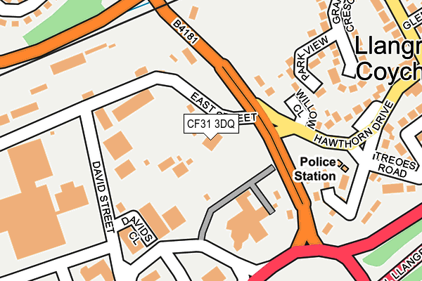 CF31 3DQ map - OS OpenMap – Local (Ordnance Survey) CF31 3DQ map - OS OpenMap – Local (Ordnance Survey)
