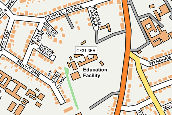 CF31 3ER map - OS OpenMap – Local (Ordnance Survey) CF31 3ER map - OS OpenMap – Local (Ordnance Survey)