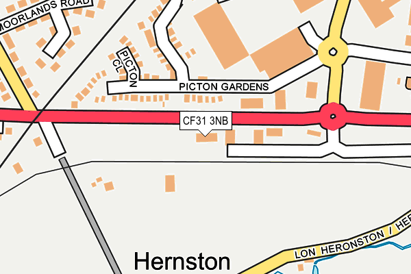CF31 3NB map - OS OpenMap – Local (Ordnance Survey) CF31 3NB map - OS OpenMap – Local (Ordnance Survey)