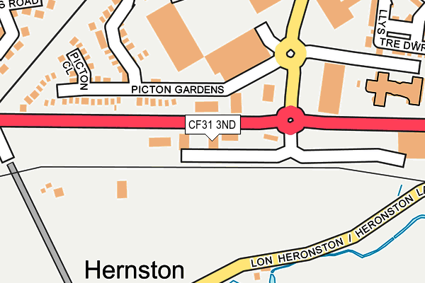 CF31 3ND map - OS OpenMap – Local (Ordnance Survey) CF31 3ND map - OS OpenMap – Local (Ordnance Survey)