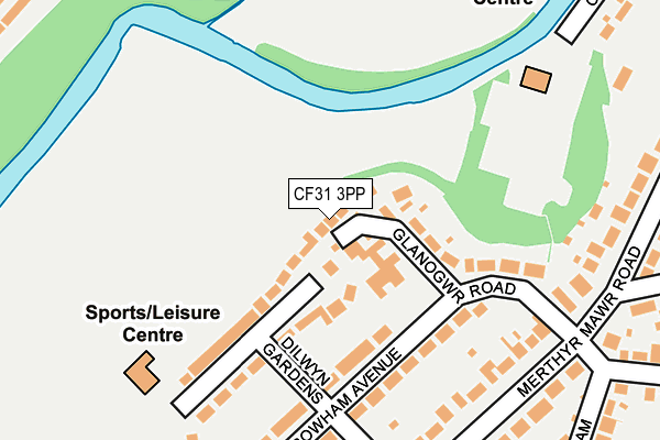 CF31 3PP map - OS OpenMap – Local (Ordnance Survey) CF31 3PP map - OS OpenMap – Local (Ordnance Survey)