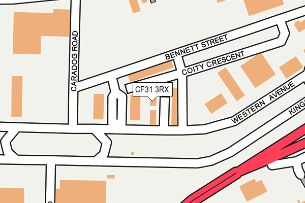 CF31 3RX map - OS OpenMap – Local (Ordnance Survey) CF31 3RX map - OS OpenMap – Local (Ordnance Survey)
