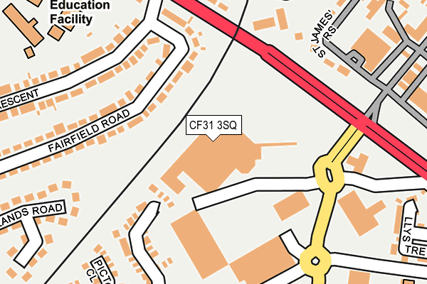 CF31 3SQ map - OS OpenMap – Local (Ordnance Survey) CF31 3SQ map - OS OpenMap – Local (Ordnance Survey)