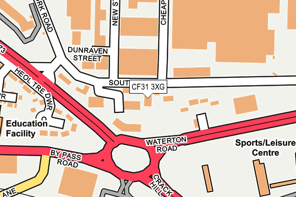 CF31 3XG map - OS OpenMap – Local (Ordnance Survey) CF31 3XG map - OS OpenMap – Local (Ordnance Survey)