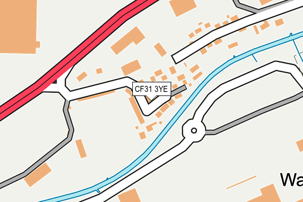 CF31 3YE map - OS OpenMap – Local (Ordnance Survey) CF31 3YE map - OS OpenMap – Local (Ordnance Survey)