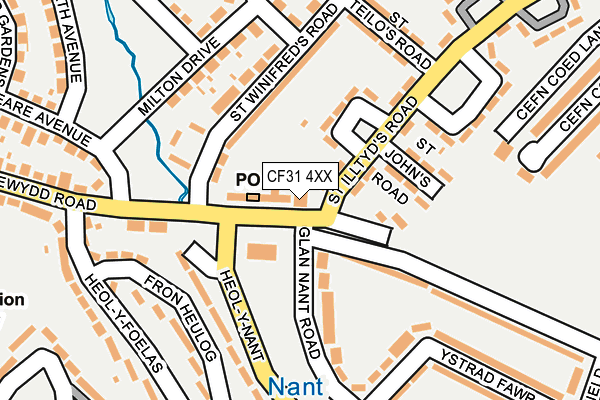 CF31 4XX map - OS OpenMap – Local (Ordnance Survey) CF31 4XX map - OS OpenMap – Local (Ordnance Survey)