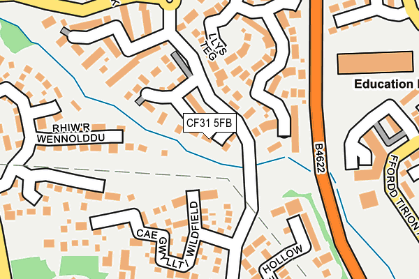 CF31 5FB map - OS OpenMap – Local (Ordnance Survey) CF31 5FB map - OS OpenMap – Local (Ordnance Survey)