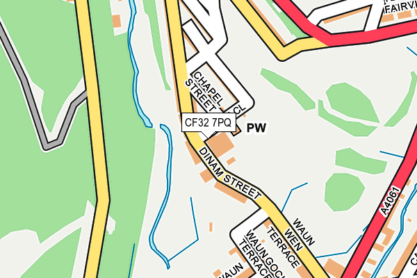CF32 7PQ map - OS OpenMap – Local (Ordnance Survey) CF32 7PQ map - OS OpenMap – Local (Ordnance Survey)