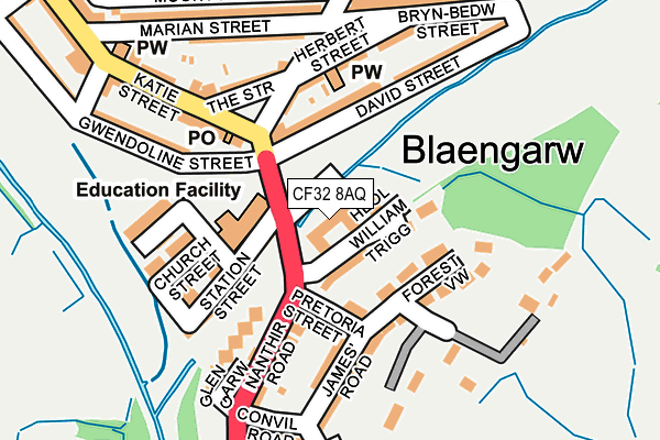 CF32 8AQ map - OS OpenMap – Local (Ordnance Survey) CF32 8AQ map - OS OpenMap – Local (Ordnance Survey)