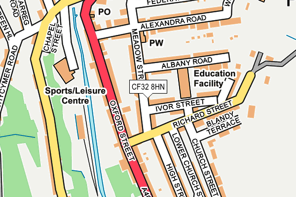 CF32 8HN map - OS OpenMap – Local (Ordnance Survey) CF32 8HN map - OS OpenMap – Local (Ordnance Survey)