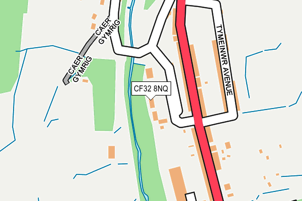 CF32 8NQ map - OS OpenMap – Local (Ordnance Survey) CF32 8NQ map - OS OpenMap – Local (Ordnance Survey)
