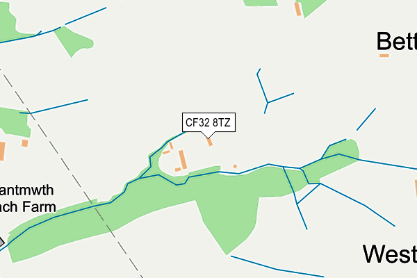 CF32 8TZ map - OS OpenMap – Local (Ordnance Survey) CF32 8TZ map - OS OpenMap – Local (Ordnance Survey)