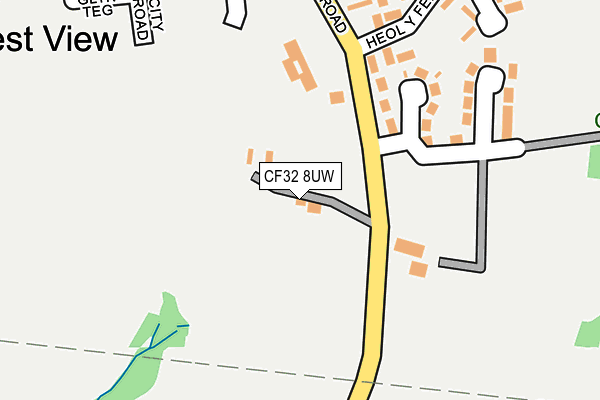 CF32 8UW map - OS OpenMap – Local (Ordnance Survey) CF32 8UW map - OS OpenMap – Local (Ordnance Survey)