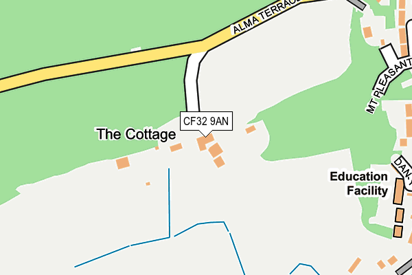CF32 9AN map - OS OpenMap – Local (Ordnance Survey) CF32 9AN map - OS OpenMap – Local (Ordnance Survey)