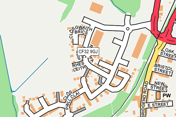 CF32 9GJ map - OS OpenMap – Local (Ordnance Survey) CF32 9GJ map - OS OpenMap – Local (Ordnance Survey)