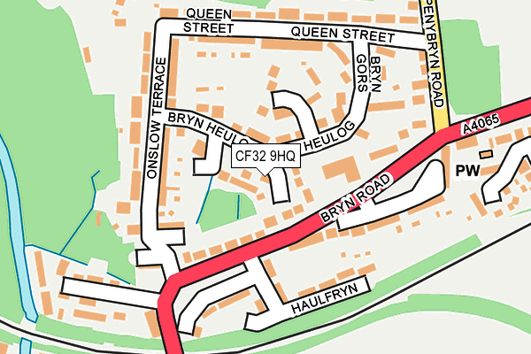 CF32 9HQ map - OS OpenMap – Local (Ordnance Survey) CF32 9HQ map - OS OpenMap – Local (Ordnance Survey)