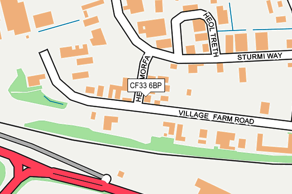CF33 6BP map - OS OpenMap – Local (Ordnance Survey) CF33 6BP map - OS OpenMap – Local (Ordnance Survey)