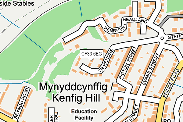 CF33 6EG map - OS OpenMap – Local (Ordnance Survey) CF33 6EG map - OS OpenMap – Local (Ordnance Survey)