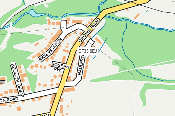 CF33 6EJ map - OS OpenMap – Local (Ordnance Survey) CF33 6EJ map - OS OpenMap – Local (Ordnance Survey)