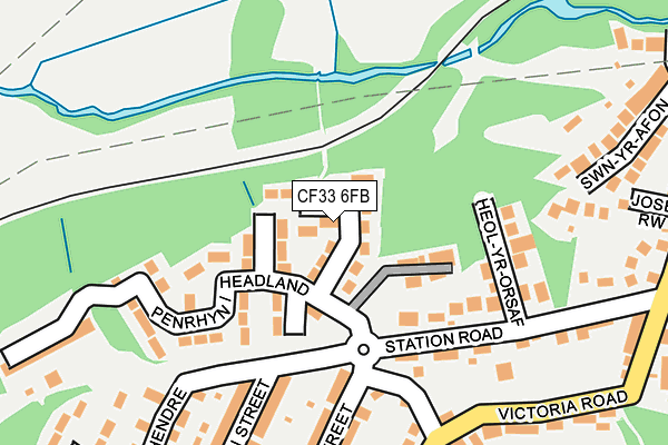 CF33 6FB map - OS OpenMap – Local (Ordnance Survey) CF33 6FB map - OS OpenMap – Local (Ordnance Survey)