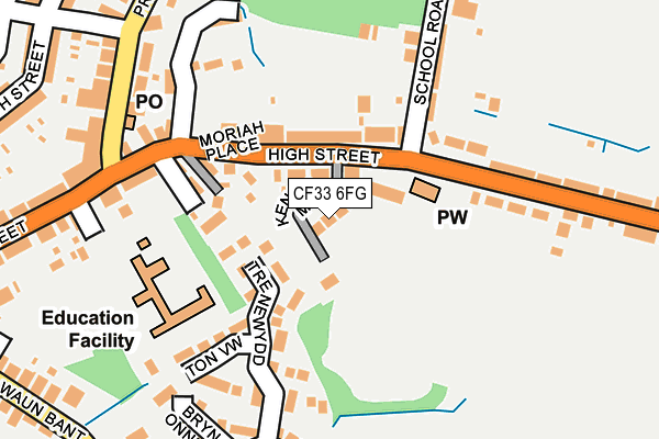 CF33 6FG map - OS OpenMap – Local (Ordnance Survey) CF33 6FG map - OS OpenMap – Local (Ordnance Survey)