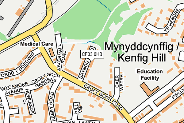 CF33 6HB map - OS OpenMap – Local (Ordnance Survey) CF33 6HB map - OS OpenMap – Local (Ordnance Survey)