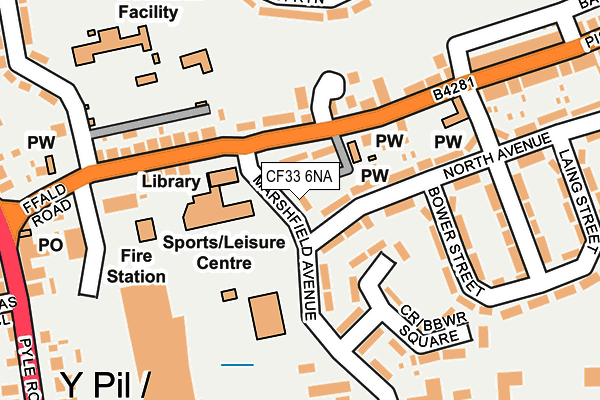 CF33 6NA map - OS OpenMap – Local (Ordnance Survey)