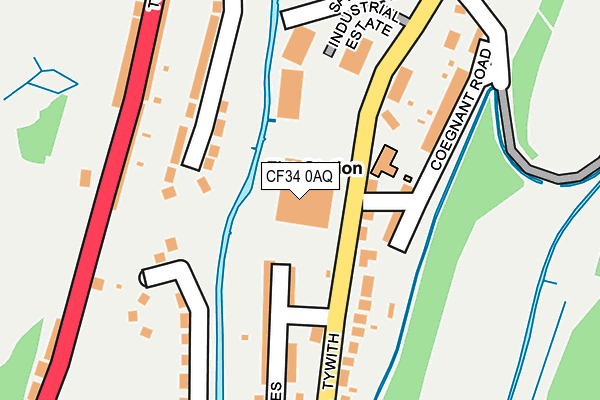 CF34 0AQ map - OS OpenMap – Local (Ordnance Survey) CF34 0AQ map - OS OpenMap – Local (Ordnance Survey)