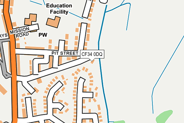 CF34 0DQ map - OS OpenMap – Local (Ordnance Survey) CF34 0DQ map - OS OpenMap – Local (Ordnance Survey)