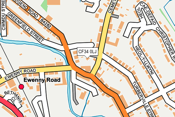 CF34 0LJ map - OS OpenMap – Local (Ordnance Survey) CF34 0LJ map - OS OpenMap – Local (Ordnance Survey)