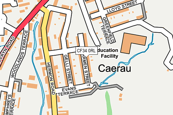 CF34 0RL map - OS OpenMap – Local (Ordnance Survey) CF34 0RL map - OS OpenMap – Local (Ordnance Survey)