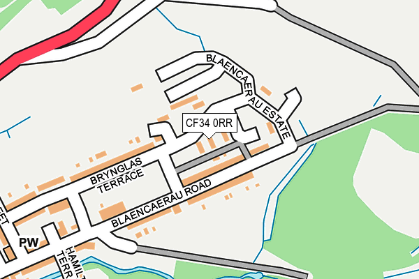 CF34 0RR map - OS OpenMap – Local (Ordnance Survey) CF34 0RR map - OS OpenMap – Local (Ordnance Survey)