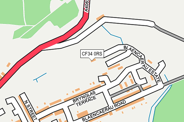 CF34 0RS map - OS OpenMap – Local (Ordnance Survey) CF34 0RS map - OS OpenMap – Local (Ordnance Survey)