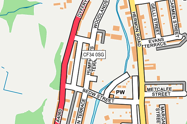 CF34 0SG map - OS OpenMap – Local (Ordnance Survey) CF34 0SG map - OS OpenMap – Local (Ordnance Survey)