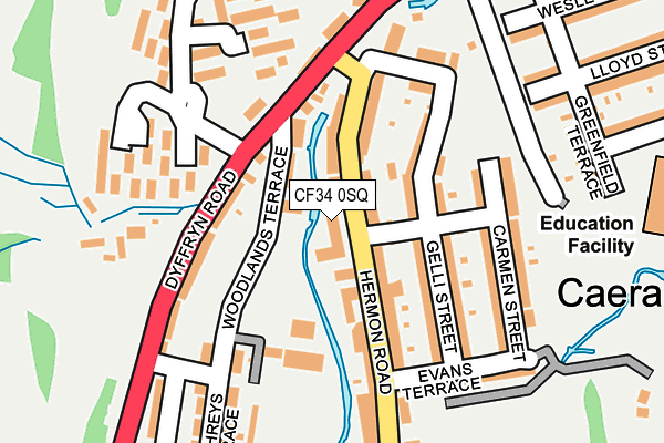 CF34 0SQ map - OS OpenMap – Local (Ordnance Survey) CF34 0SQ map - OS OpenMap – Local (Ordnance Survey)