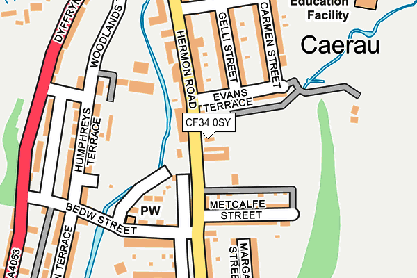 CF34 0SY map - OS OpenMap – Local (Ordnance Survey) CF34 0SY map - OS OpenMap – Local (Ordnance Survey)