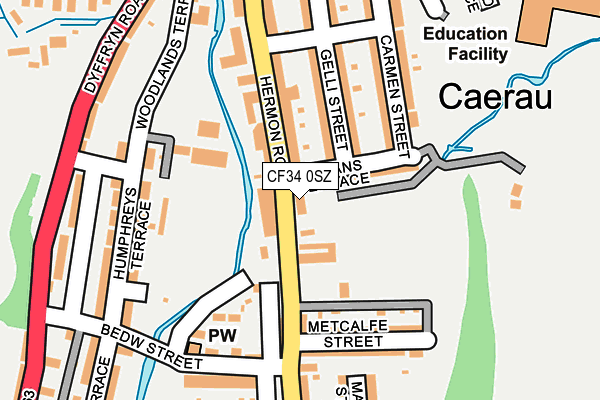 CF34 0SZ map - OS OpenMap – Local (Ordnance Survey) CF34 0SZ map - OS OpenMap – Local (Ordnance Survey)