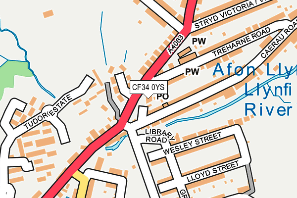 CF34 0YS map - OS OpenMap – Local (Ordnance Survey) CF34 0YS map - OS OpenMap – Local (Ordnance Survey)