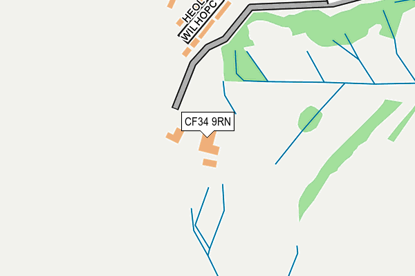 CF34 9RN map - OS OpenMap – Local (Ordnance Survey) CF34 9RN map - OS OpenMap – Local (Ordnance Survey)