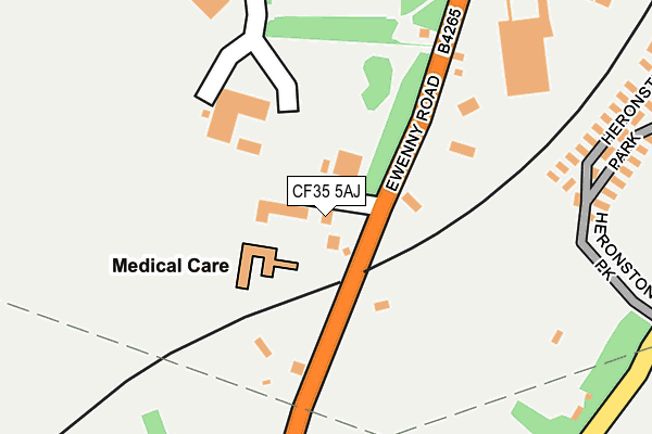 CF35 5AJ map - OS OpenMap – Local (Ordnance Survey) CF35 5AJ map - OS OpenMap – Local (Ordnance Survey)