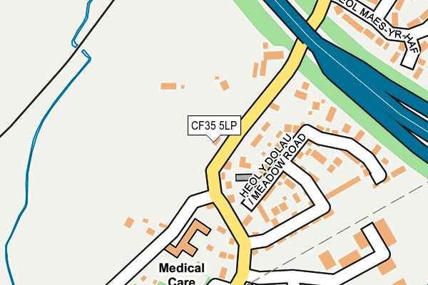 CF35 5LP map - OS OpenMap – Local (Ordnance Survey) CF35 5LP map - OS OpenMap – Local (Ordnance Survey)