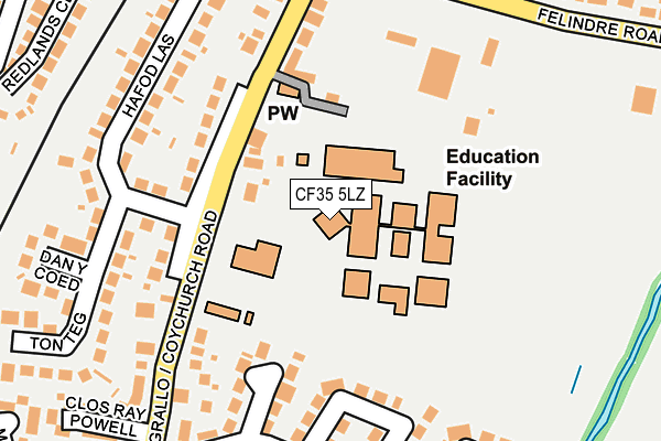 CF35 5LZ map - OS OpenMap – Local (Ordnance Survey) CF35 5LZ map - OS OpenMap – Local (Ordnance Survey)