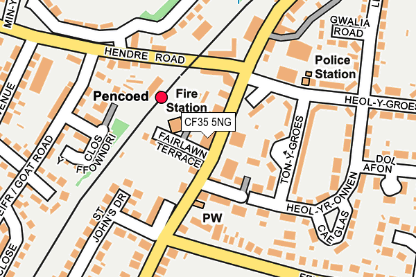 CF35 5NG map - OS OpenMap – Local (Ordnance Survey) CF35 5NG map - OS OpenMap – Local (Ordnance Survey)