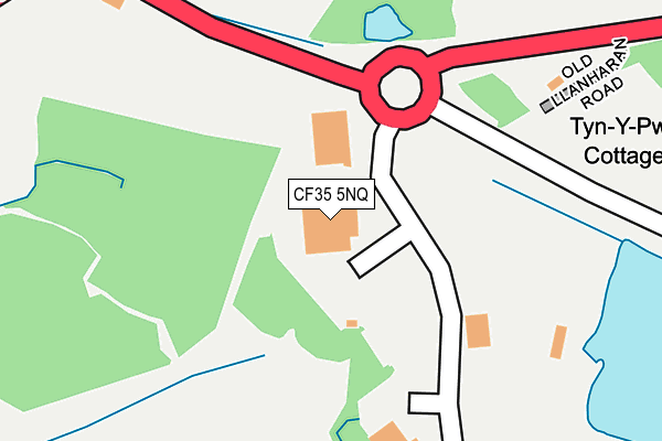 CF35 5NQ map - OS OpenMap – Local (Ordnance Survey) CF35 5NQ map - OS OpenMap – Local (Ordnance Survey)