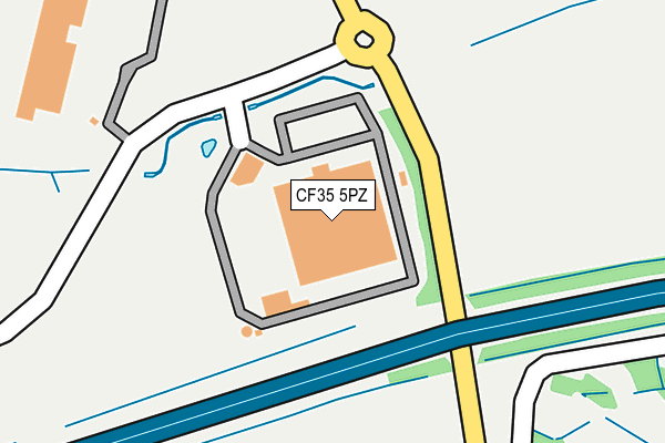 CF35 5PZ map - OS OpenMap – Local (Ordnance Survey) CF35 5PZ map - OS OpenMap – Local (Ordnance Survey)