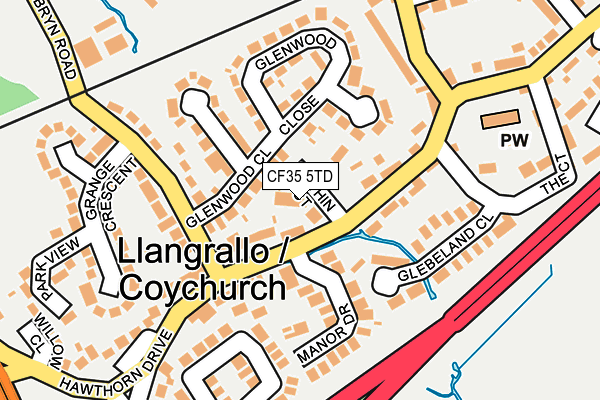 CF35 5TD map - OS OpenMap – Local (Ordnance Survey) CF35 5TD map - OS OpenMap – Local (Ordnance Survey)